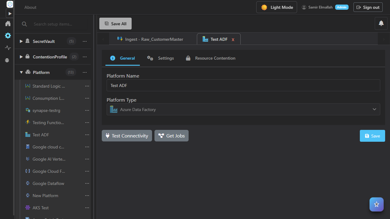 Setup Studio with tree navigation and tabbed editor